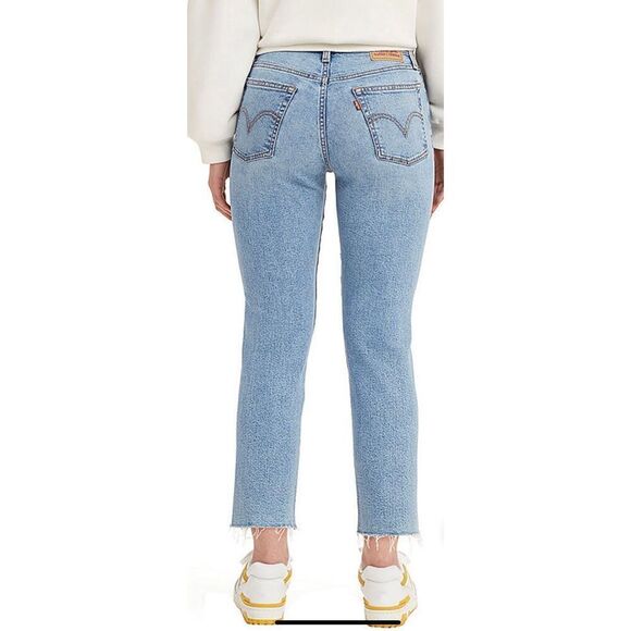 Levi's Wedgie Destructed Straight Jeans Size 32 - Picture 2 of 8